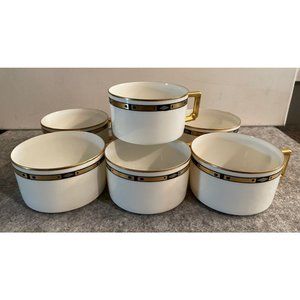 7 Vintage 1930's H&Co. Imperial Selb Bavaria Art Deco Style  Porcelain Tea/Coffe